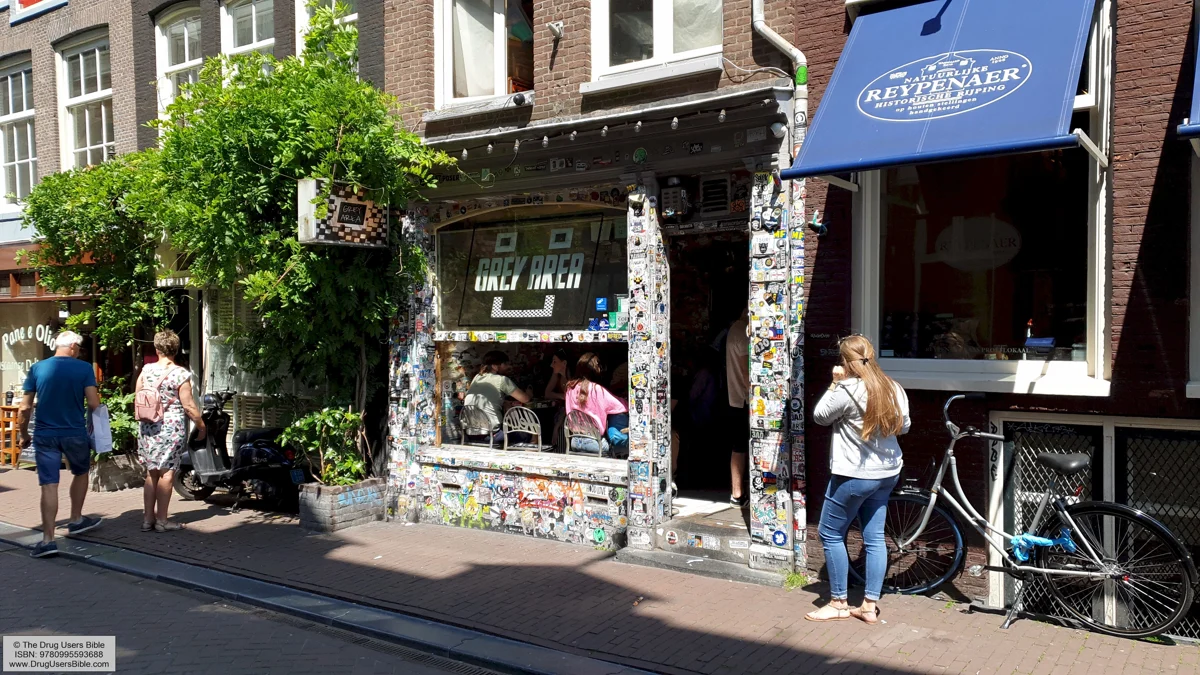 Grey Area storefront on Oude Leliestraat