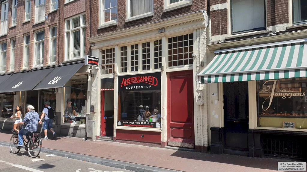 Haarlemmerstraat premises under former Amsterdamned branding, archival photograph.