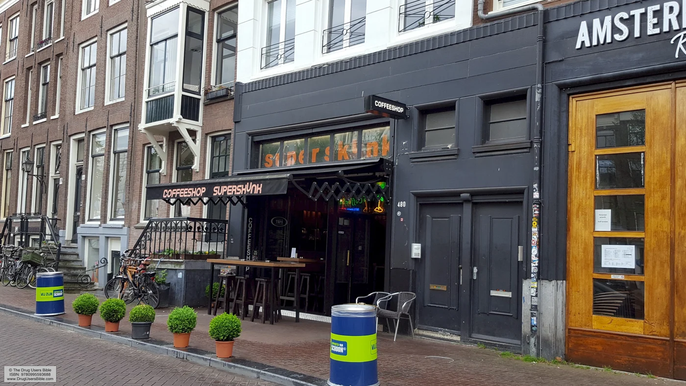 Superskunk exterior on Prinsengracht, archival photograph.